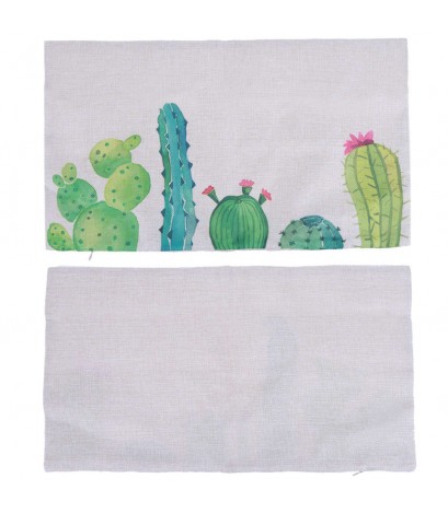 Creative Cactus Pattern Thick Cotton Pillowcases 30 x 50 Waist Pillowcases