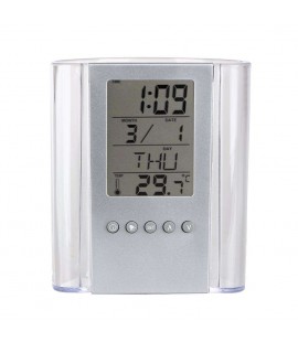 Fashion Transparent Cock Pen Container for Office Family Small Gifts