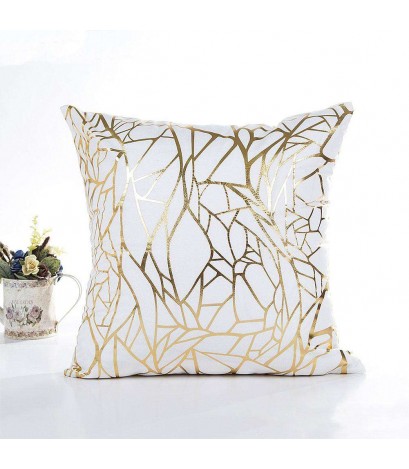 Bronzing Cushion Cover Zipper Pillow Cover Decorative Pillow Case
