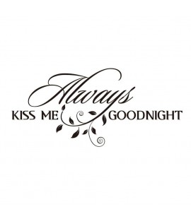 Removable Daily Waterproof Kiss Love Wall Stickers Bedroom Home Decor Decal