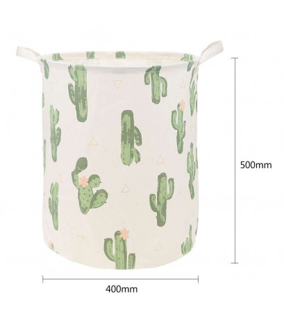 Drawstring Canvas Storage Basket Clothes Toys Laundry Container