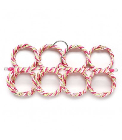 28 Hole Ring Rope Scarf Wraps Shawl Storage Holder Hook Hanger Decor Room